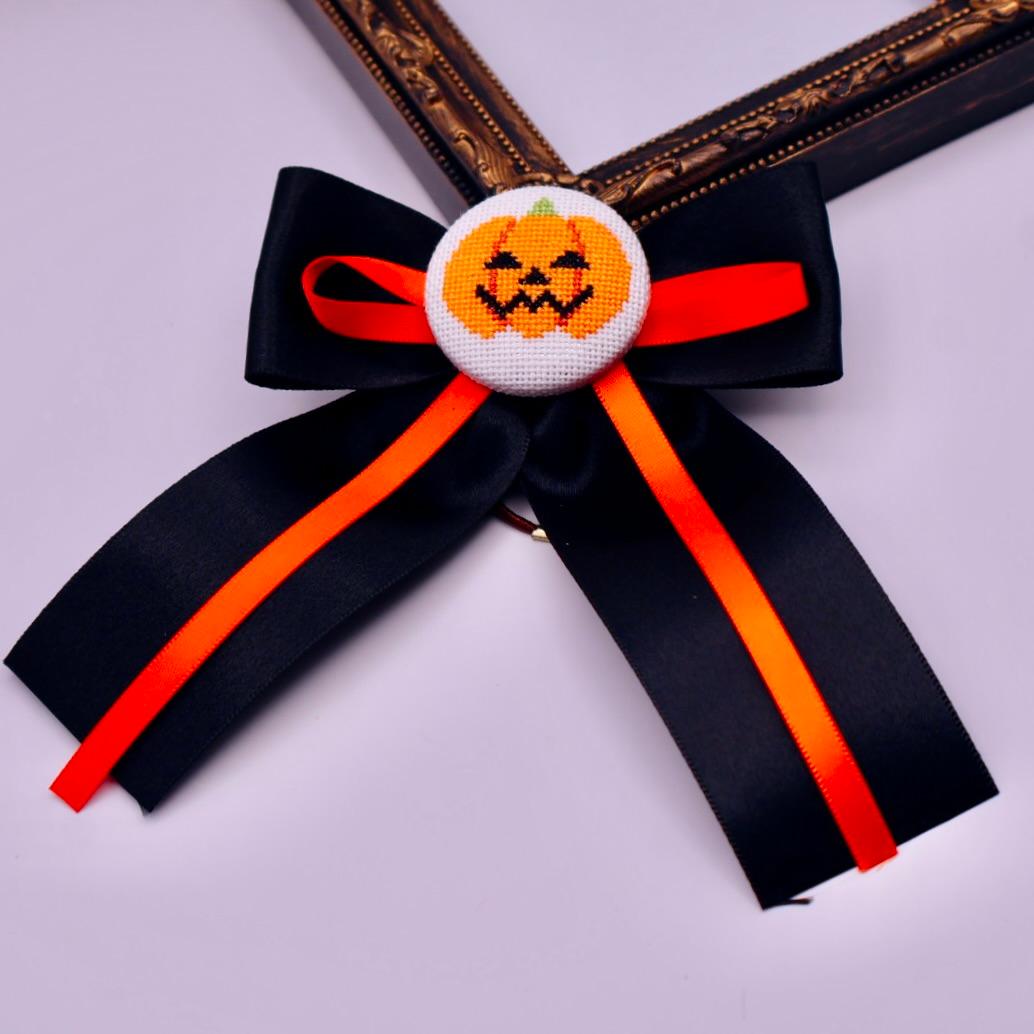 ジャックオランタン　ハロウィン　かぼちゃ　くるみボタン　クロスステッチ刺繍 | 9枚目